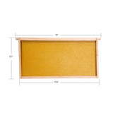 Honey Lake Deep Beehive Frames and Foundations Kit, 10 Pack Brood Wooden Frames and Natural Beeswax Dipped Plastic Foundation for Beekeeping Honey Lake
