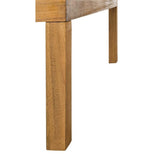 SAFAVIEH Outdoor Collection Dario Teak 3 Piece Dining Set with 59" Table and 2 Backless Benches SAFAVIEH