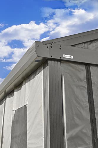 Sojag 12' x 20' Samara Carport Canopy Fabric Wall Enclosure Kit, Grey (135-9165845) Sojag