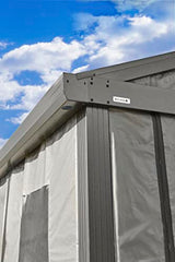 Sojag 12' x 20' Samara Carport Canopy Fabric Wall Enclosure Kit, Grey (135-9165845) Sojag