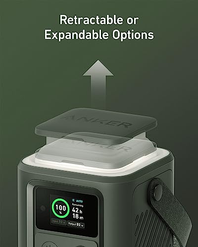 Anker Power Bank Power Station 60,000mAh,Portable Outdoor Generator 87W with Smart Digital Display, Retractable Auto Lighting and SOS Mode, Home Backup(PowerCore Reserve 192Wh) for Travel, Camping Anker