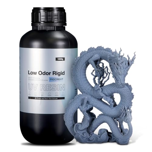 3D Printer Resin, 405nm UV Curing 3D Printing Liquid Photopolymer Resin, Fast Curing Standard 3D Resin for LCD DLP SLA Resin 3D Printers, Low Odor Excellent Fluidity High Precision PioCreat