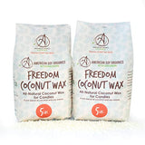 American Soy Organics Freedom Coconut Soy Wax Beads for Candle Making - Natural Candle Making Supplies - Paraffin-Free,Beeswax-Free Coconut Candle Wax for Container Candles,Tealights,Wax Melts 10 lbs American Soy Organics