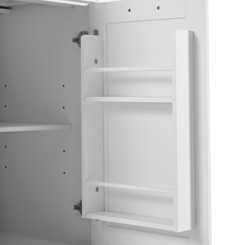 HomeGearTech Kitchen Island with Drop Leaf, Kitchen Storage Cart with 3 Tier Pull Out Cabinet Organizer, Internal Storage Rack, Rolling Kitchen Cart on Wheels with Towel Rack, 2 Drawers, for Kitchen HomeGearTech