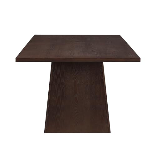 Christopher Knight Home Coadz 82 inch Wooden Dining Table, Modern Rectangular Kitchen Dinner Table for 6-8 People, Pedestal Wooden Dining Furniture for Kitchen Office Conference Room, Espresso Brown Christopher Knight Home