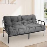 Bliss Homey 8" Futon Mattress Full Size 54" x 80", Extra Thick Floor Futon Mattress Comfy Sleeping Mat, Foldable Velvet Futon Sofa Bed for Camping, Guest, Dorm, Drak Gray(Frame Not Included) Bliss Homey