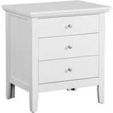 Glory Furniture Hammond 3 Drawer Nightstand in White Glory Furniture