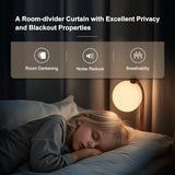 MaKefeile Room Divider Curtains & Flexible Bendable Tracks Set,Privacy Dividers Ceiling Track Curtain Window Blackout Curtains for Living Room Bedroom (W100 × H84 in 1 Panel Black Drape & White Rail) MaKefeile