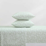Laura Ashley - Sheets, Cotton Percale Bedding Set, Lightweight & Breathable Room Essentials (Heirloom Ditzy Green, King) Laura Ashley