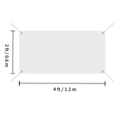 2 Pcs Sublimation Banner blank banners to decorate vinyl，2x4 Ft Polyester Oxford Cloth Blank Banner Signs with Hanging Ropes DIY Banner Sign for Business Office Supply for School Wedding Birthday GEKIXUTP