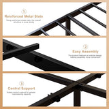 Yicensen King Size Bed Frame with Headboard and Footboard, 14 Inch Metal Platform King Bed Frame with Steel Slat Support, No Box Spring Needed, Noise Free, Easy Assembly, Black Yicensen