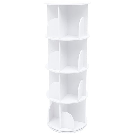 Qiucenmium 4-Tier Rotating Bookshelf Tower for Kids and Adults - Stylish 360° Revolving Bookcase Qiucenmium