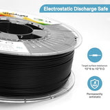 YXPOLYER ABS ESD Safe 3D Printing Filament 1.75mm 1kg Electrostatic Discharge Anti-Static ABS Engineering Industrial-Grade Filament for Electronics Industry with Heat-Resistant PC Spool yxpolyer