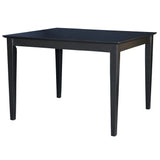 International Concepts Solid Wood Dining Table with Shaker Legs, 48 by 30 by 30-Inch, Black IC International Concepts