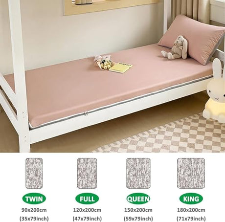 OneGrifN Cover for Traditional Japanese Floor Futon Mattres 100% Cotton Cover for Traditional Shikibuton Futon Mattress, Futon Mattress Protective Cover,Reversible Washable(Gray2,Full(120x200cm)) OneGrifN
