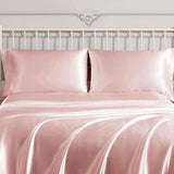 Juliette Leblanc New York Silky Satin Queen Pillowcase Set - Pink Pillow Cover Set - Luxury Satin Bedding 2-Piece Set Juliette LaBlanc
