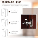 HOMCOM 63" 2-Door Kitchen Pantry, Freestanding Storage Cabinet with 5-tier Shelving and 2 Adjustable Shelves for Dining Room, Cherry Wood Color HOMCOM