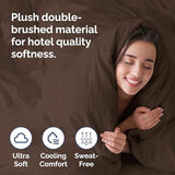 Duvet Cover Twin/Twin XL Size - Extra Soft Twin/Twin XL Size Duvet Cover - Lightweight & Breathable & Fade Free with Zipper Closures and Ties - 68" x 90" Inches - (Brown) Comforter Not Included CGK Unlimited