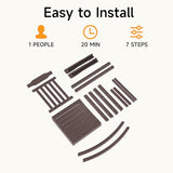 ONBRILL Outdoor Rocking Chair, All Weather Resistant HDPS Poly Rocker Chairs, Front Porch Rocker with 350 lbs Weight Capacity for Outdoor and Indoor-Brown ONBRILL