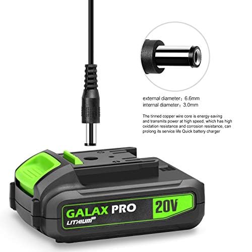GALAX PRO 20V Max Li-Ion Battery Charger, 20V 2-3 Hours Quick Battery Charger for GALAX PRO Cordless Power Tools GALAX PRO