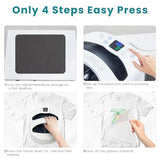 NEWBULIG Heat Press Machine for T Shirts, Iron Heat Press 9.06"x11.81", Heating Transfer Machines, Easy & Portable, 450°F for T-Shirts, Hats, Bags, Pillows with Safety Base & Auto Shut-Off NEWBULIG