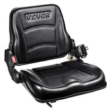 VEVOR Universal Forklift Seat, Fold Down Tractor Seat with Adjustable Angle Back, Micro Switch and Retractable Seatbelt, 6.3-13.4 inch Slot Forklift Seat for Tractor Loader Excavator VEVOR