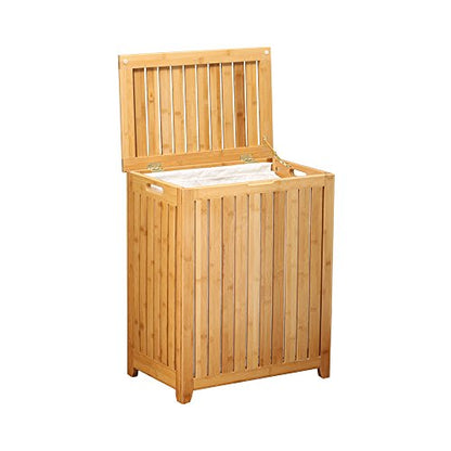 Oceanstar Spa-Style Bamboo Laundry Hamper - WoodArtSupply