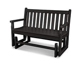 POLYWOOD TGG48BL Traditional Garden 48-Inch Glider, Black Polywood