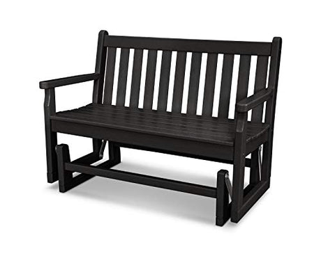 POLYWOOD TGG48BL Traditional Garden 48-Inch Glider, Black Polywood