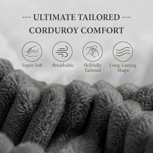NAYA 79" Convertible Sofa Bed, 4-in-1 Corduroy Boneless Futon Couch, Folding Sleeper Sofa, No Assembly Floor Couch for Living Room, Bedroom, Apartment, Grey NAYA