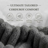 NAYA 79" Convertible Sofa Bed, 4-in-1 Corduroy Boneless Futon Couch, Folding Sleeper Sofa, No Assembly Floor Couch for Living Room, Bedroom, Apartment, Grey NAYA