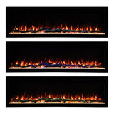 Modern Ember Highmark 72 Inch Smart Linear Electric Fireplace - Premium Flame with 10 Colors, Sleek Hidden Vent Design, Install Recessed in-Wall or Wall-Mount, WiFi and Voice-Enabled Modern Ember