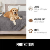 GORILLA GRIP Waterproof Couch Cover for Dogs, Gripped Slip Resistant Backing, Leak Proof Washable Dog Blanket Covers Sofa, Bed, Sectional, Crate, Car, RV Seats, Pet Puppy Essentials, 30x70 Charcoal GORILLA GRIP