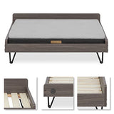 TailZzz Wooden Dog Bed and Dog Couch with Water-Resistant and Calming Mattress, Small to Medium Elevated Pet Bed, Greenguard Gold Certified, Dog Beds & Furniture, Chase TailZzz