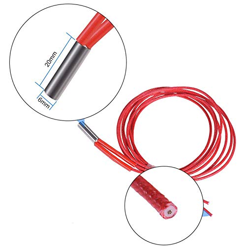 24V 40W 620 Ceramic Cartridge Heater with 3950 100K NTC Thermistor with 1 Meter Wiring for RepRap 3D Printer Heatbed Hot End - WoodArtSupply