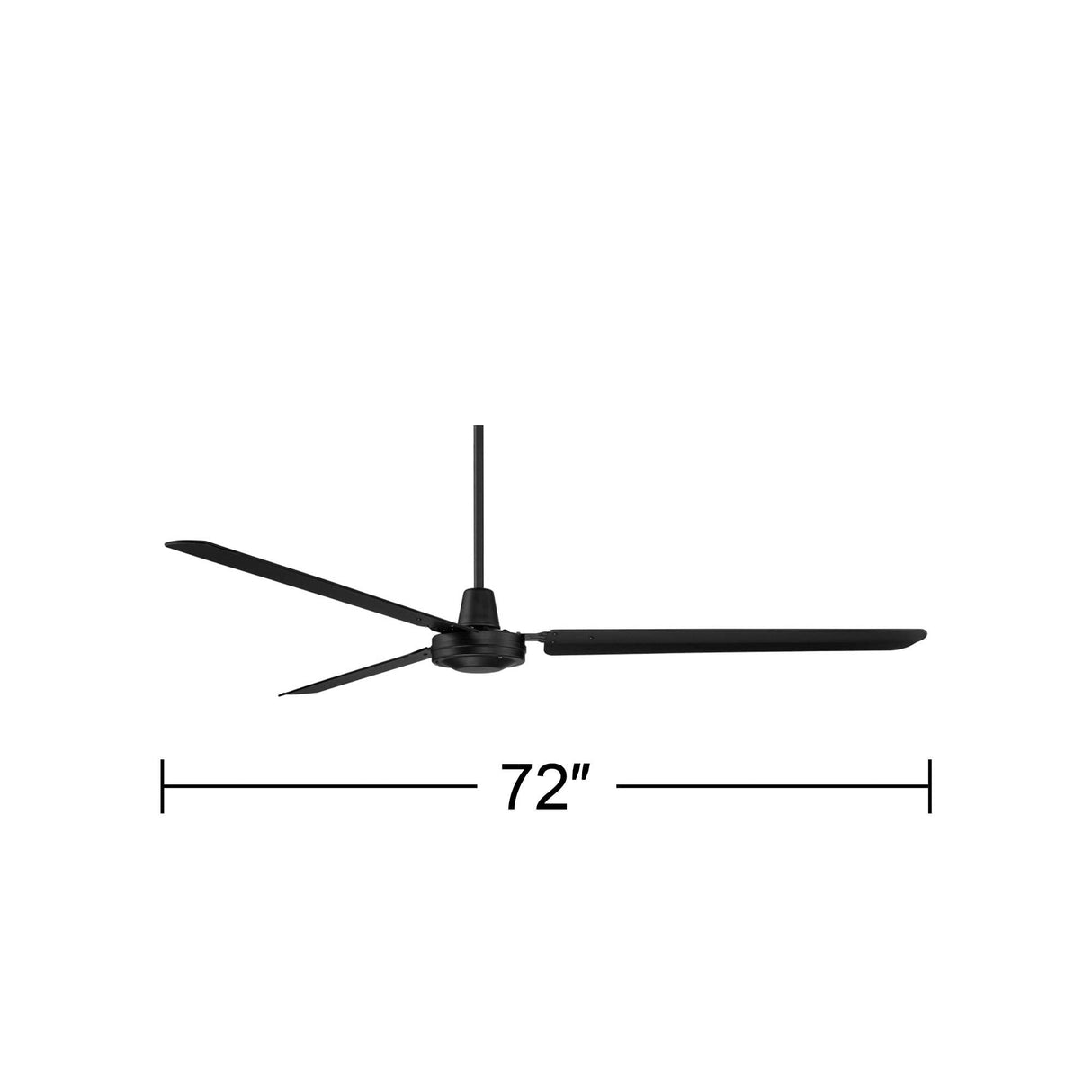 Casa Vieja 72" Casa Velocity Large Modern Industrial Indoor Outdoor Ceiling Fan 3 Blade Wall Control Matte Black Finish Metal Blades Bedroom Living Room Kitchen Garage Dining Damp Rated Downrod Casa Vieja