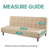 YEMYHOM Futon Cover Latest Jacquard Design High Stretch Armless Sofa Bed Slipcover Anti-Slip Furniture Protector with Elastic Bottom (Futon, Light Blue) YEMYHOM