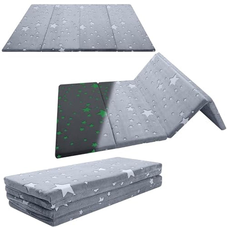 MeMoreCool Kids Floor Mattress, Play Mat Muscle Mat Large 6x4 FT, Thicken Foam Futon Mattress for Playroom, Foldable Sleeping Crawling Pad for Children’s Play Area MeMoreCool