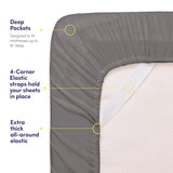 1500 Supreme Collection King Sheet Sets Gray - Luxury Hotel Bed Sheets and Pillowcase Set for Mattress - Extra Soft, Elastic Corner Straps, Deep Pocket, Gray Sweet Home Collection