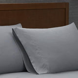 London Fog Garment Washed Solid Sheet Set Grey Microfiber 4-Piece Queen Sheet Set, Solid Themed, Deep Pocket, Adult and Teen, Oeko-TEX Certified LONDON FOG
