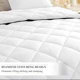 120x98 Oversized King Comforter,Super King Size Comforter Oversized, All Season Soft Lightweight Quilt Down Alternative Duvet Insert with 8 Corner Tabs(120x98, White) MIOTO