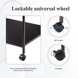 EMERIT Large Printer Stand, 23.6" W x 18.9" D x 31.5" H Printer Table with Adjustable Storage Shelf, 3 Tier Rolling Laser Printer Cart with Wheels for Home Office- Support 100 LBS Each Tier EMERIT