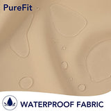 PureFit Outdoor Curtains for Detachable Sticky Tab Top Patio Waterproof/Weatherproof, UV and Fade Resistant Outside Curtains for Gazebo, Porch, Pergola, Privacy Curtain, 54 x 84 inch, 2 Panels, Beige PureFit