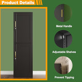 Ckzbx Metal Locker Tall Narrow Storage Cabinet, 67" H Locking Tool File Cabinets Snack Locker Organizer for School Classroom,Bedroom,Gym Home Office,Entryway and Hallway (20" W 2Door Black) Ckzbx