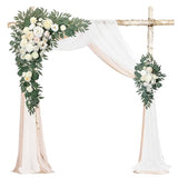 BMQDSM Faux Flowers Arch Flowers with Drapes (Set of 5) Wedding Decor and Wedding Arch Draping Artificial Flower Arrangements Wedding Decorations for Reception Wedding (White) BMQDSM