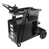 VEVOR Welding Cart, 2-Tier 4 Drawers Welder Cart with 265LBS Static Weight Capacity, 360° Swivel Wheels, Tank Storage Safety Chains, Heavy Duty Rolling MIG Welder Cart for Mig Welder and Plasma Cutter VEVOR