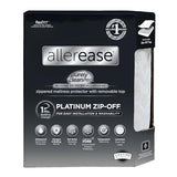 AllerEase Platinum Zip-Off Top Waterproof Mattress Protector Full Size 360 Degree Zipper Allergen Barrier Temperature Balancing Luxurious Plush Top Separately Machine Washable Mattress Cover (White) Aller-Ease