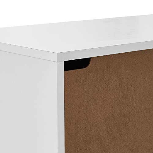 Panana Sideboard Buffet Cabinet Kitchen Storage Cabinet Living Room 4 Doors Console Table (White) - WoodArtSupply