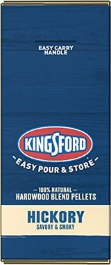 Kingsford 100% Natural Hickory Hardwood Blend Pellets - For All BBQ Grills & Smokers, 18 lbs Kingsford
