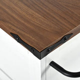 YOPTO Farmhouse Kitchen Island with Power Outlet,Kitchen Storage Island W/Internal Storage Rack,Drop Leaf,Spice Rack,Rolling Kitchen Cart on Wheels for Home,Kitchen and Dining Room,White,54.5" YOPTO